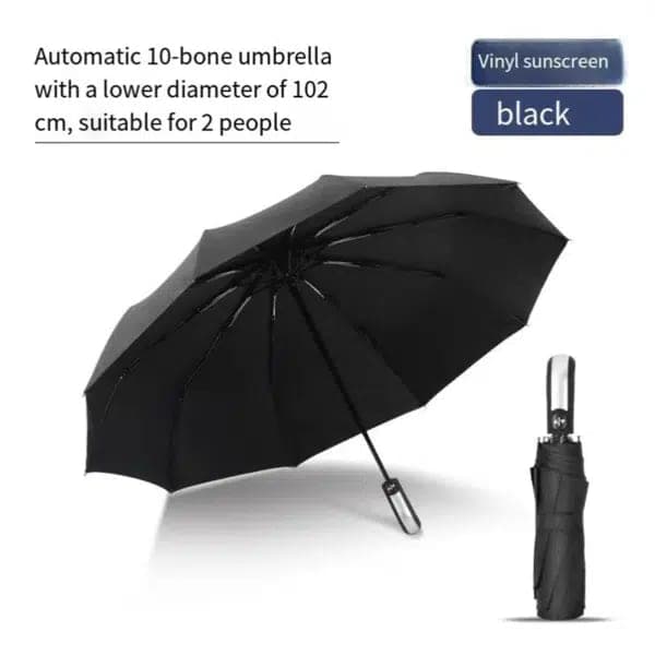 Paraguas de negocio plegable automático de 10 varillas