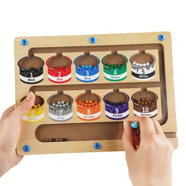 Tablero de juego magnético para aprender colores y números