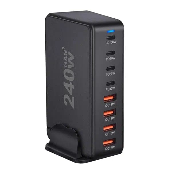 240W Desktop Charger with 8 Fast USB Ports