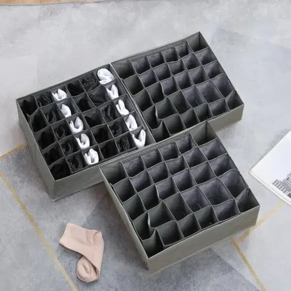 Foldable Underwear Organizer with 24 Drawer Storage Compartments